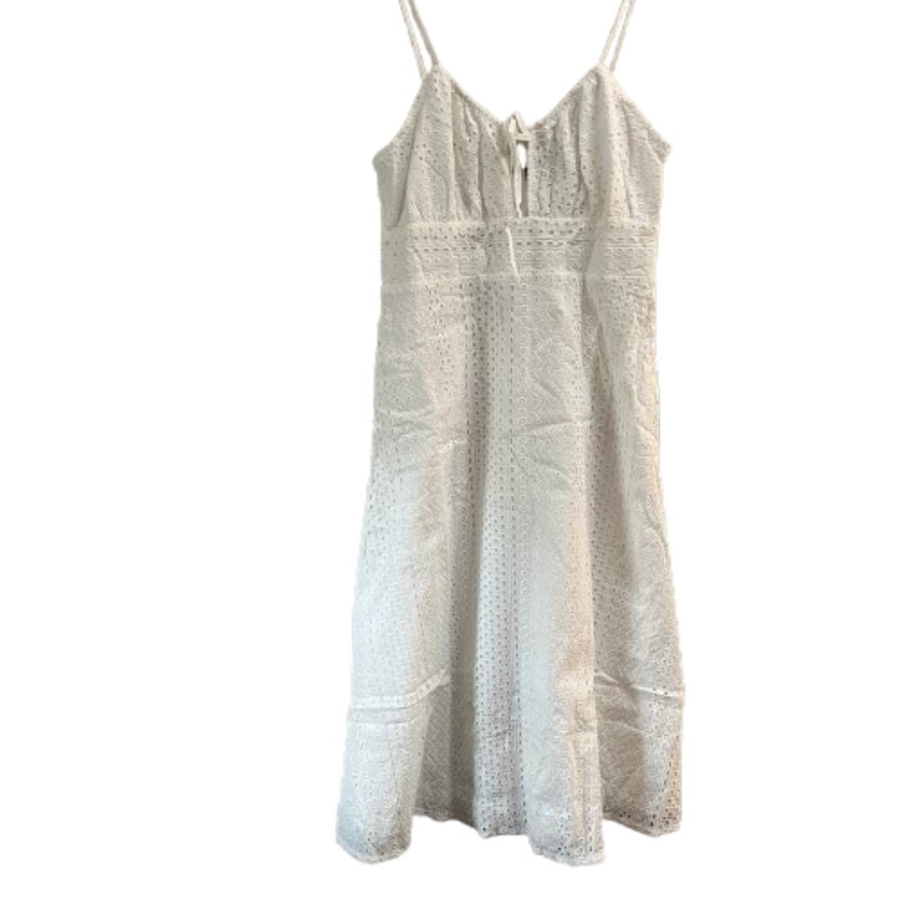 NEW Lulus Adored Aura White Eyelet Embroidered Cutout Midi Dress Small - Picture 4 of 8